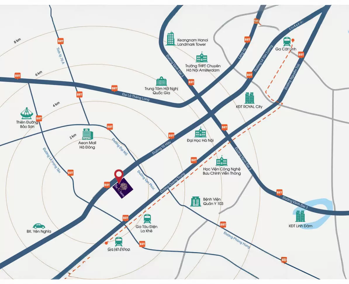 Vị trí chung cư The Charm An Hưng