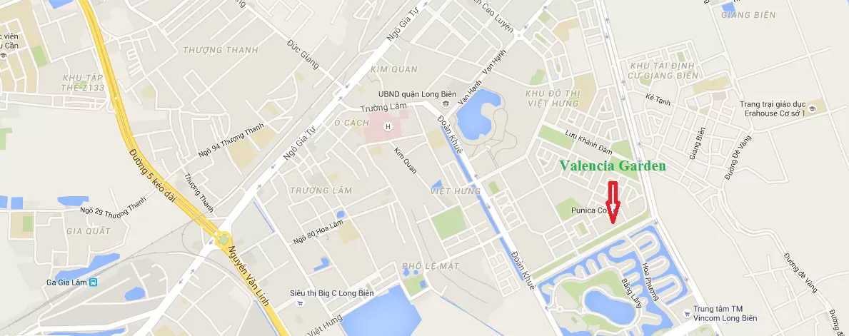 vị trí chung cư valanciagarden
